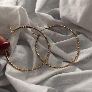 Gold hoop earrings